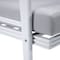 Leisuremod Walbrooke 3-Piece Outdoor Patio Set, White Aluminum Frame & Removable Cushions, Light Grey WW-57-31LGR - alternate 6