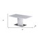 Homeroots 63" White Metal Self-Storing Leaf Pedestal Base Dining Table 555173 - alternate 4