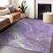 Homeroots 5' X 8' Purple Mint Green And Ivory Abstract Washable Indoor Outdoor Area Rug 618203 - alternate 7