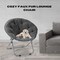 Yssoa Saucer Chair Folding Comfy Moon Chair Faux Fur with Metal Frame Cozy Round Reading Chair for FNCHARFOLDRND30G01 - alternate 5