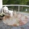 Homeroots 8' Tan Mauve And Ivory Round Abstract Washable Indoor Outdoor Area Rug 615880 - alternate 3