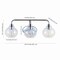 Jonathan Y Sandrine 26.25" 3-Light Iron/Seeded Glass Cottage Rustic LED Vanity Light, Chrome JYL7528B - alternate 7