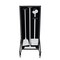 5S Supplies Housekeeping Shadow Board Broom Station V7, Black / Gray, Broom, No Text HSB-V7-BLACK/GRAY-BO-NO TEXT - alternate 1