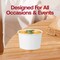 Smarty Had A Party 8 oz. Squat Paper Soup Cups with Lids, 2000PK 608CS-CASE - alternate 5