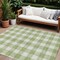 Homeroots 10' X 14' Artichoke Green And Gray Plaid Washable Indoor Outdoor Area Rug 595366 - alternate 1