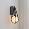 Vidalite Voyager 1-Light Matte Black Wall Sconce with Rope Detailing & Smoked Glass Shade, Farmhouse Style CE1013094 - alternate 4