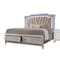 Homeroots 67" X 91" X 69" Pu Champagne Wood Upholstered (Hb) Led Queen Bed 347168 - alternate 1