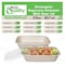 Ecoquality 29oz Rectangular Sugarcane Container With Clear Lid, Compostable Bowls For Takeout, 200PK EQCRTBWPL29-200 - alternate 6