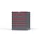 Strong Hold 7 drawer cabinet - (5x 3ft, 2x 4ft) - Red accents - Keyed Alike S3036-PPAAS-0702DS - alternate 3