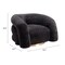 Homeroots 37" Black And Gold Faux Shearling And Upholstered Arm Chair 572301 - alternate 6