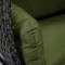 Leisuremod Mendoza Charcoal Wicker Hanging 2 person Egg Swing Chair with Dark Green Cushions MSCCH-53DG - alternate 5