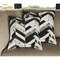 Homeroots Set of Two 18" Black and Natural Chevron Cowhide Throw Pillows, 2PK 544580 - alternate 1