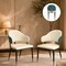 Leisuremod Aria Modern Dining Chair in Leather and Iron Legs with Curved Back in Green, 2PK AC45G2 - alternate 7