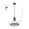 Jonathan Y Homer 13" 1-Light Modern Industrial Metal LED Dome Pendant, White/Matte Black JYL9536E - alternate 7