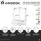 Kingston Brass 60" Acrylic Alcove Left-Hand Drain Tub with Right Sliding Tub Door, White/Brushed Brass KVTDE603121L7 - alternate 5