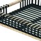 Homeroots Set of Two Black Rectangular Solid Wood Serving Tray With Handles 516320 - alternate 4