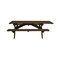 Homeroots 94" Dark Brown Solid Wood Outdoor Picnic Table with Umbrella Hole 525025 - alternate 3