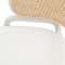 Leisuremod Ervilla Dining Chair with White Powder Coated Steel Legs and Wicker Back, White, 2PK ECW-20W2 - alternate 7