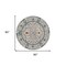 Homeroots 7' Round Yellow and Ivory Round Southwestern Stain Resistant Indoor Outdoor Area Rug 532599 - alternate 5