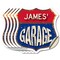 Signmission James's Garage, 4 inch X 4 inch, Vinyl Decal, 5PK SHI-D-5PACK-4-383-JAMES - alternate 1
