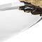 Homeroots 20in Silver And Gold Oval Stainless Steel Handmade Serving Tray With Handles 517533 - alternate 4