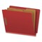 Pendaflex HD Pressboard End Tab Folders, Expands 2.5", 2 Dividers, 6 Fasteners, Letter, Red, 10PK H1250R - alternate 1