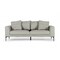 Homeroots 87" Gray Genuine Leather Sofa With Black Legs 480918 - alternate 5