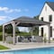 Sunjoy 13 ft. x 15 ft. Cedar Framed Gazebo with Black Steel and Polycarbonate Hip Roof Hardtop A102007651 - alternate 5