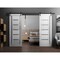 Sartodoors Sturdy Double Barn Door with Frosted Glass Grey 84x80 (2* 42x80) Solid Core Modern Interior QUADRO4088DB-OAK-84 - alternate 1