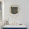 Uniquewise Set of 2 Decorative 20-inch Circle Mirror Featuring 2 Squares Shaped Gold Metal Frame - QI004580.2 - alternate 6