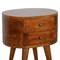 Homeroots 21" Brown Solid Wood Round Two Drawer Nightstand 651490 - alternate 11
