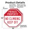 Signmission Private Property No Climbing Keep O, 10 inch X 10 inch, Plastic Sign, 2PK OC-P-2PACK-10-146 - alternate 7