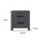 Homeroots 25" Dark Gray Solid and Manufactured Wood Distressed Two Drawer Nightstand 564647 - alternate 5