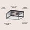 Jonathan Y Grayson 12" Metal/Glass LED Flush Mount, Oil Rubbed Bronze JYL9501B - alternate 4