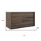 Homeroots 40" Dark Brown Wood Floating Bathroom Vanity With White Sink And Two Drawers 624113 - alternate 3