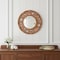 Homeroots 24" Brown Round Wood Framed Accent Mirror 274487 - alternate 4