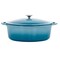 Megachef 7 Quarts Oval Enameled Cast Iron Casserole in Blue MG-CO33AB - alternate 1