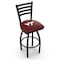 Holland Bar Stool Co 36" Blk Wrinkle Virginia Tech Swivel Bar Stool, Ladder Back L01436VATech - alternate 1