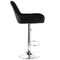 Elama 2 Piece Adjustable Velvet Bar Stools in Black with Chrome Base ELM-221E-BLK - alternate 5