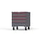 Strong Hold 4 drawer cabinet - (3x 5in, 1x 6in) - Red accents - Keyed Different S3036-PCDAS-0401DS - alternate 3