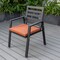 Leisuremod Chelsea Modern Patio Dining Armchair in Aluminum with Removable Cushions, Orange CC20BL-OR - alternate 10