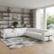 Homeroots White Italian Leather Modular L Shaped Seven Piece Corner Sectional With Console 534878 - alternate 10