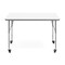 Flash Furniture Commercial Adjustable Height Rectangular Activity Table - Locking Casters-White XU-A2448-REC-WHT-T-A-CAS-GG - alternate 6