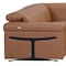 Homeroots Chestnut Italian Leather Power Reclining U Shaped Eight Piece Corner Sectional With Console 634678 - alternate 5