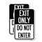 Signmission Exit Only Do Not Enter 4, 12'' X 18'' 2 Signs, Heavy Gauge Aluminum, 2PK A-1218-2PACK-24036 - alternate 1