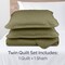 Lavish Home 2-Piece Twin Quilt Set Twin Bedspread and Pillow Sham with Embossed Diamond Pattern, Green 66-001-TG - alternate 6