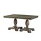Homeroots 60" Gray Wood Removable Leaf Double Pedestal Base Extendable Dining Table 631272 - alternate 5