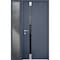Vdomdoors Steel Door Cynex 6777 Grey Sidelight Exterior Window Stainless Inserts Single Modern Painted-W36+16 CYNEX6777EXD-GRE-W36+16 x H80-Right-hand Inswing - alternate 1