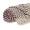 Homeroots 52" X 67" Burgundy And Ivory Cotton Woven Herringbone Throw Blanket with Tassels 476208 - alternate 4