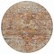 Homeroots 8' Coral Terra Cotta And Beige Round Floral Washable Indoor Outdoor Area Rug 605069 - alternate 7